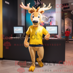 Disfraz de mascota Gold Elk...