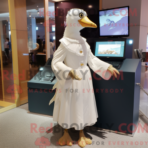 Cream Seagull mascot...