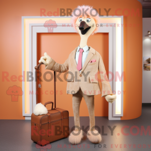 Peach Ostrich mascot...
