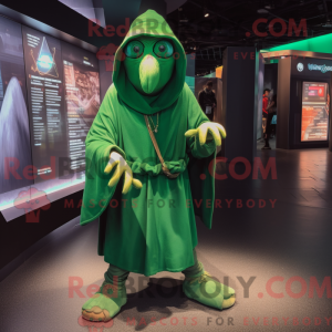 Green Wizard mascot costume...