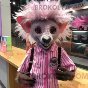 Pink Aye-Aye mascot costume...