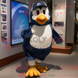 Navy Penguin mascot costume...