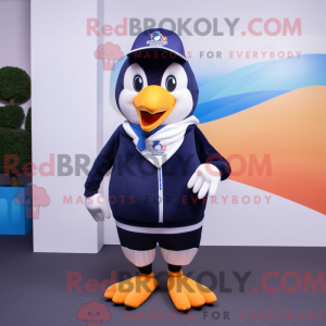 Navy Penguin maskot kostume...