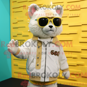Cream Cat maskot kostume...
