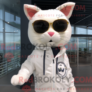 Cream Cat mascottekostuum...