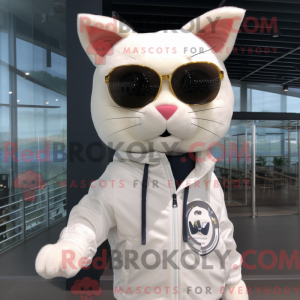 Cream Cat maskot kostume...