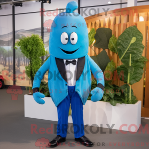 Traje de máscara azul...