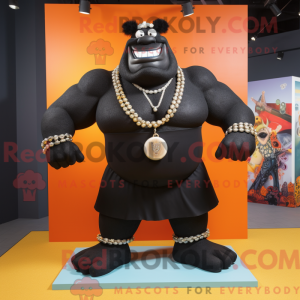 Black Strongman mascot...