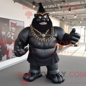 Black Strongman mascot...
