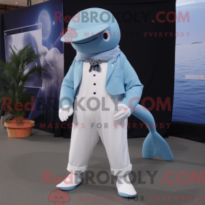 Blue Beluga Whale mascot...