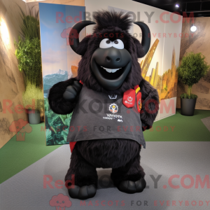 Black Yak mascot costume...