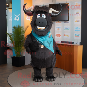 Black Yak mascot costume...