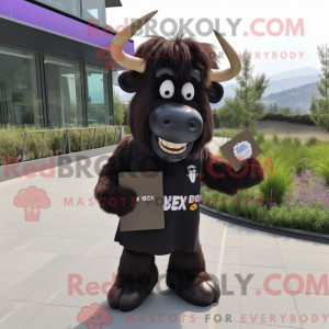 Black Yak mascot costume...