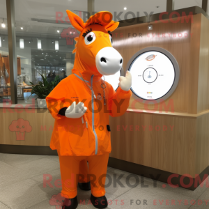 Orange Mare mascot costume...
