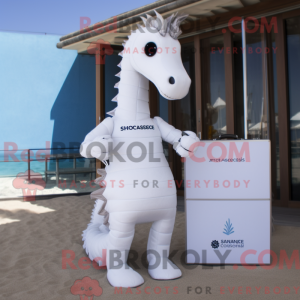 White Sea Horse mascot...