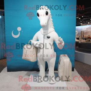 White Sea Horse maskot...