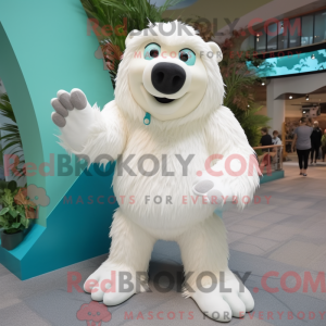 White Sloth Bear maskot...