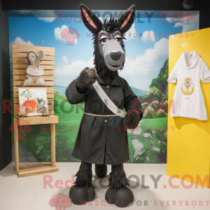 Black Donkey mascot costume...