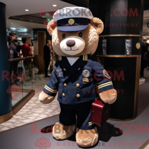 Navy Teddy Bear mascot...