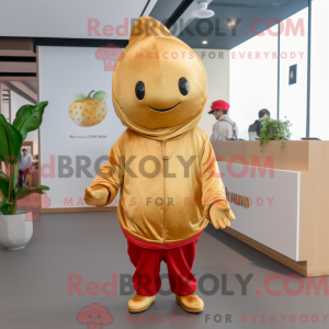 Gold Strawberry mascot...