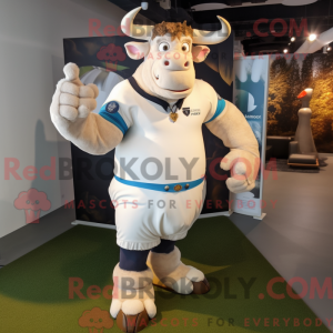 White Minotaur mascot...