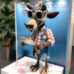 Rust Okapi mascot costume...