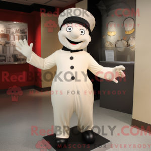 Cream Mime maskot kostume...