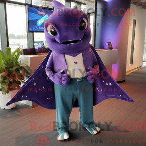 Purple Manta Ray mascot...