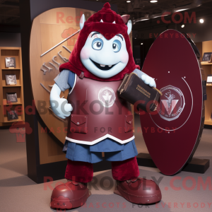 Maroon Celtic Shield mascot...
