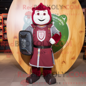 Maroon Celtic Shield mascot...