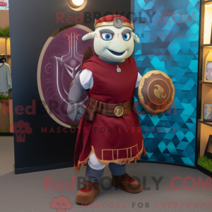 Maroon Celtic Shield mascot...