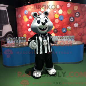 Silver Soccer Goal mascot...