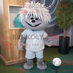 Grå golfbold maskot kostume...