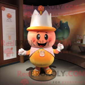 Peach King mascot costume...