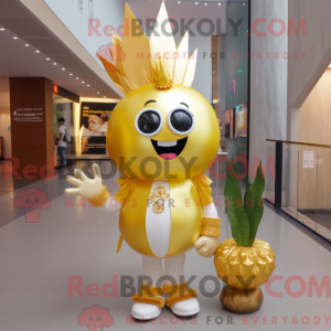 Gold Onion maskot kostume...