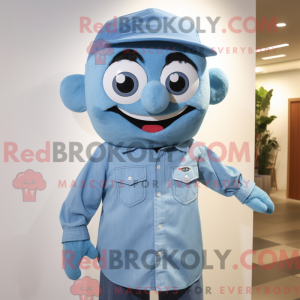 Sky Blue Pho mascot costume...