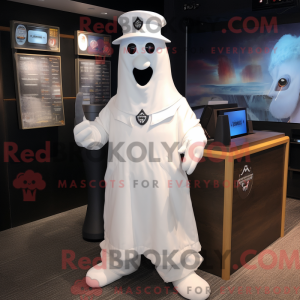 White Ghost mascot costume...