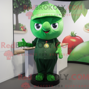 Green Cherry mascot costume...