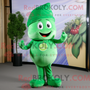 Green Cherry mascot costume...