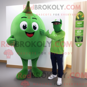 Green Cherry mascot costume...