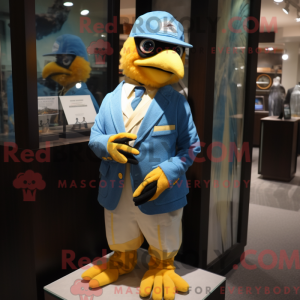 Yellow Blue Jay mascot...