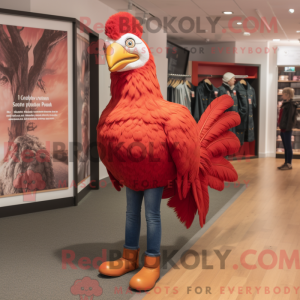 Red Pheasant mascot costume...