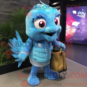 Postava maskota Cyan Betta...
