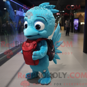 Postava maskota Cyan Betta...