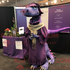 Purple Spinosaurus mascot...