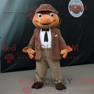 Brown Salmon mascot costume...