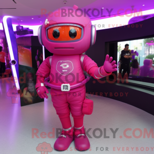 Magenta Astronaut maskot...