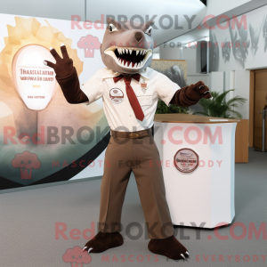 Brun Megalodon maskot...