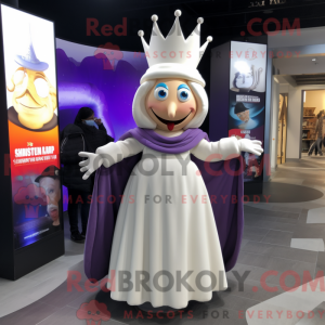 Hvit dronning maskot drak...