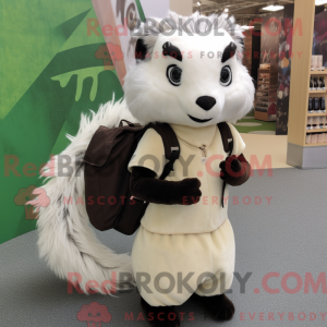 Beige Skunk mascot costume...